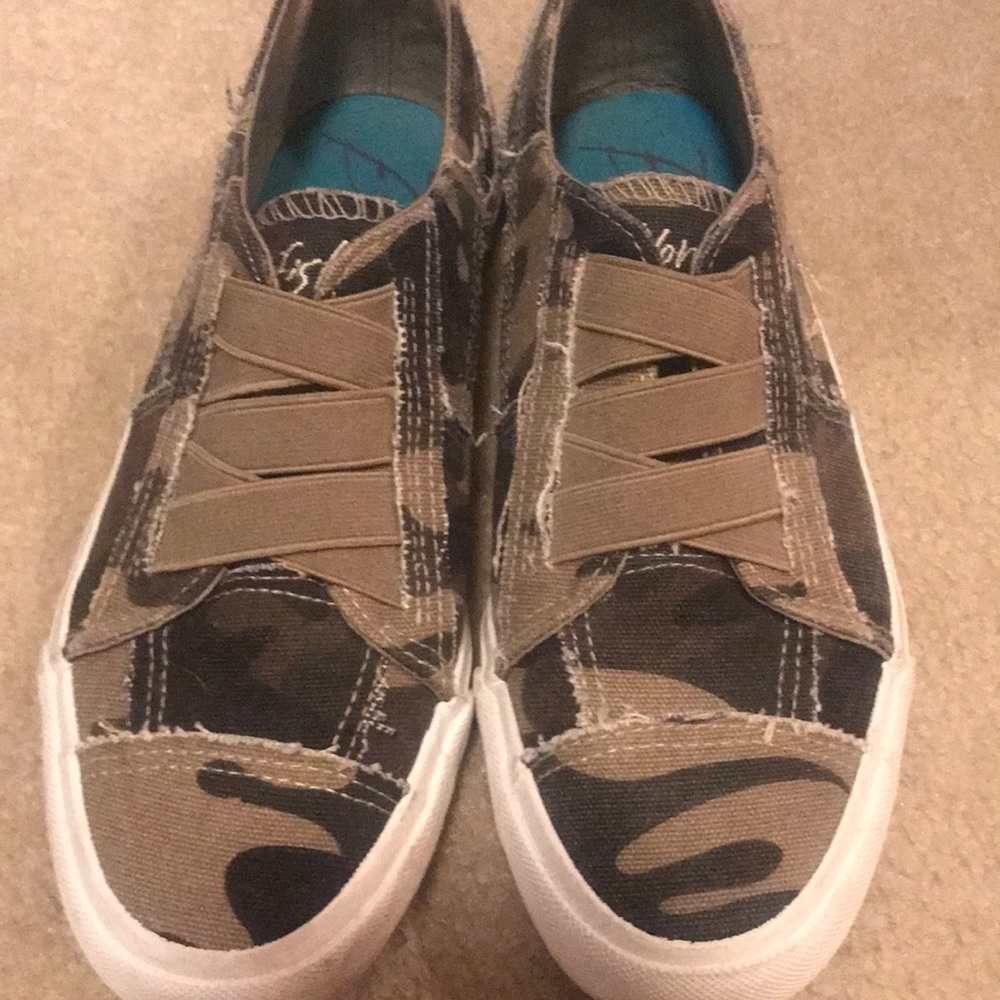 Green Camo Camoflauge Slip On Blowfish Sneakers